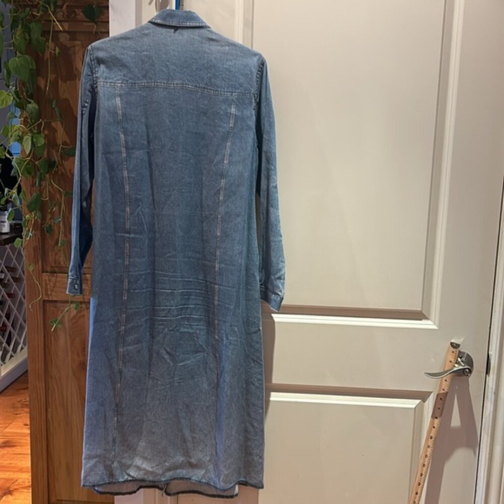 MARINA RINALDI sport denim print dress 10 Euc - Picture 11 of 15